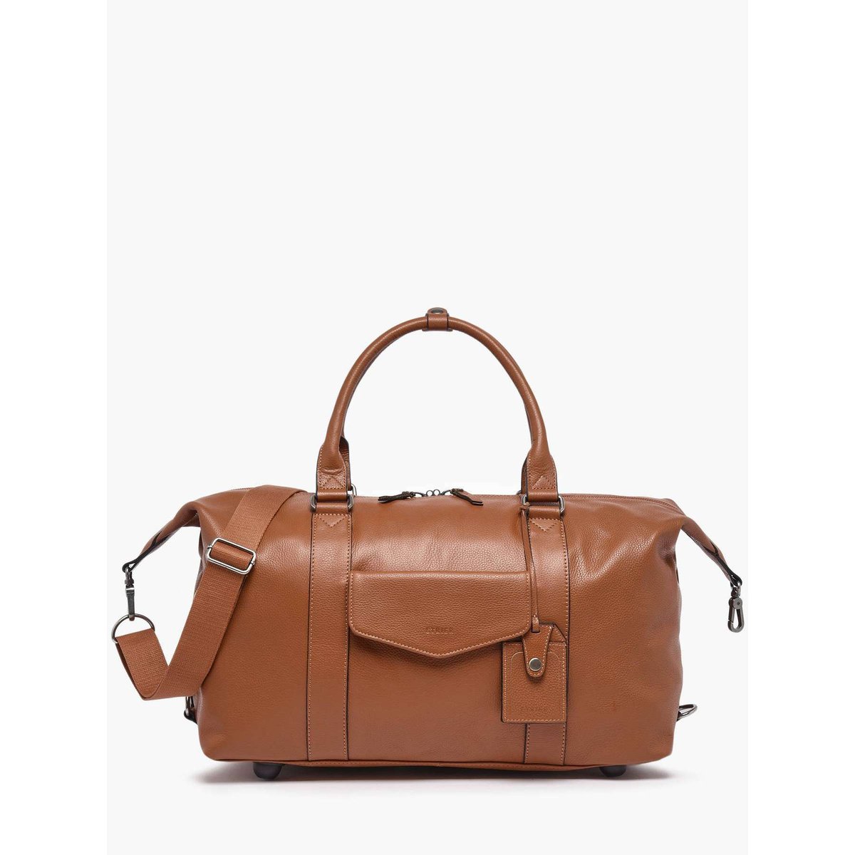 Sac de voyage cabine Flandres en cuir chataigne, ETRIER