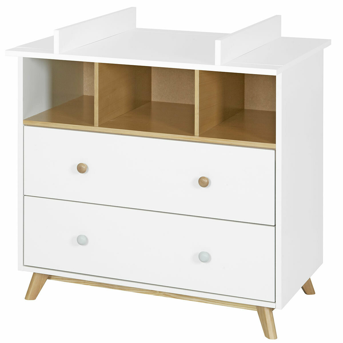 Commode bébé KOMBU blanc et bois, AKITEN RETAIL