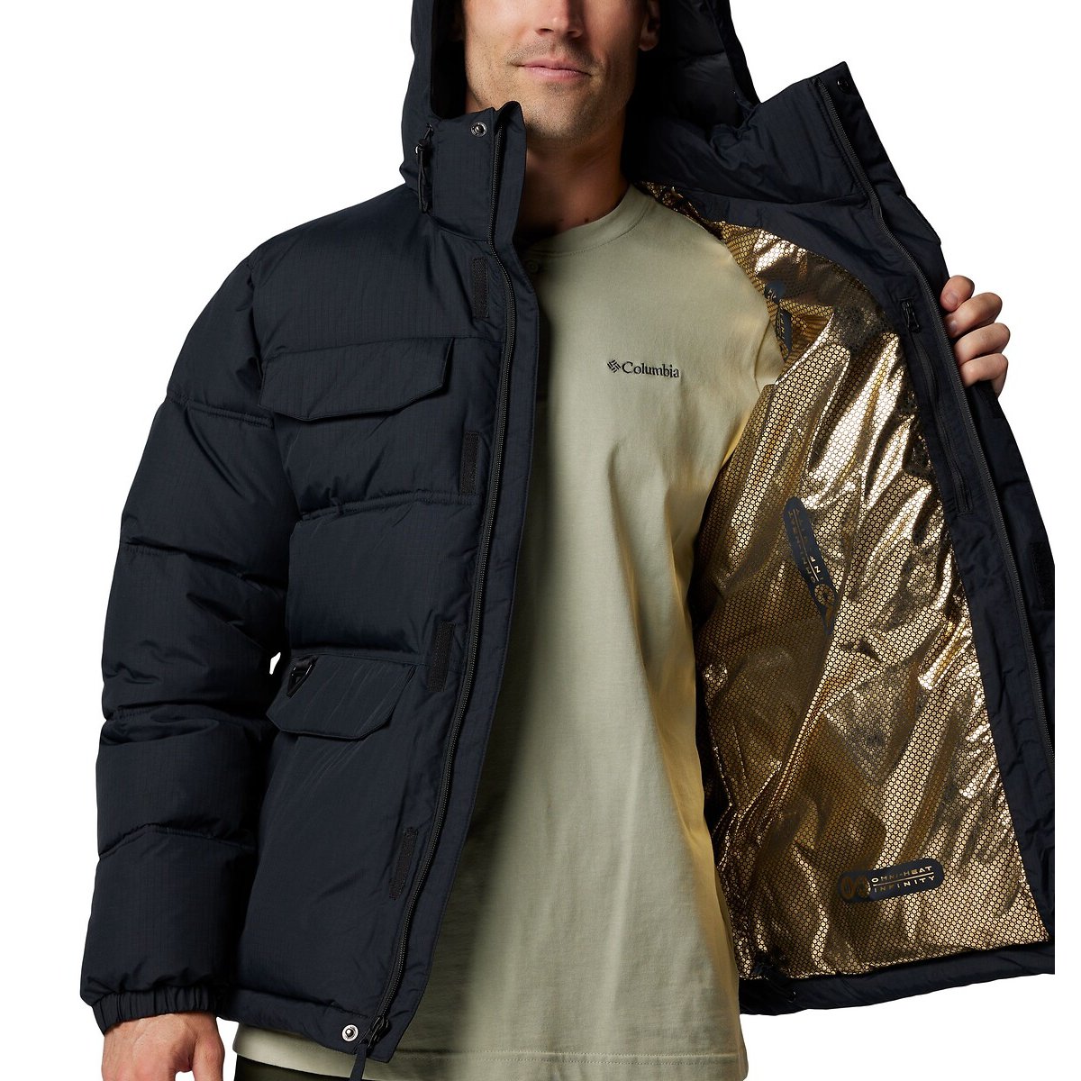 Landroamer Hooded Padded Jacket black, COLUMBIA