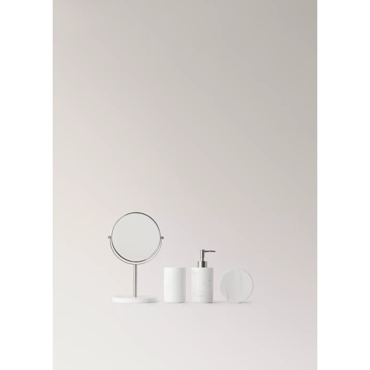 Porte-savon marbre uni blanc, MANGO HOME