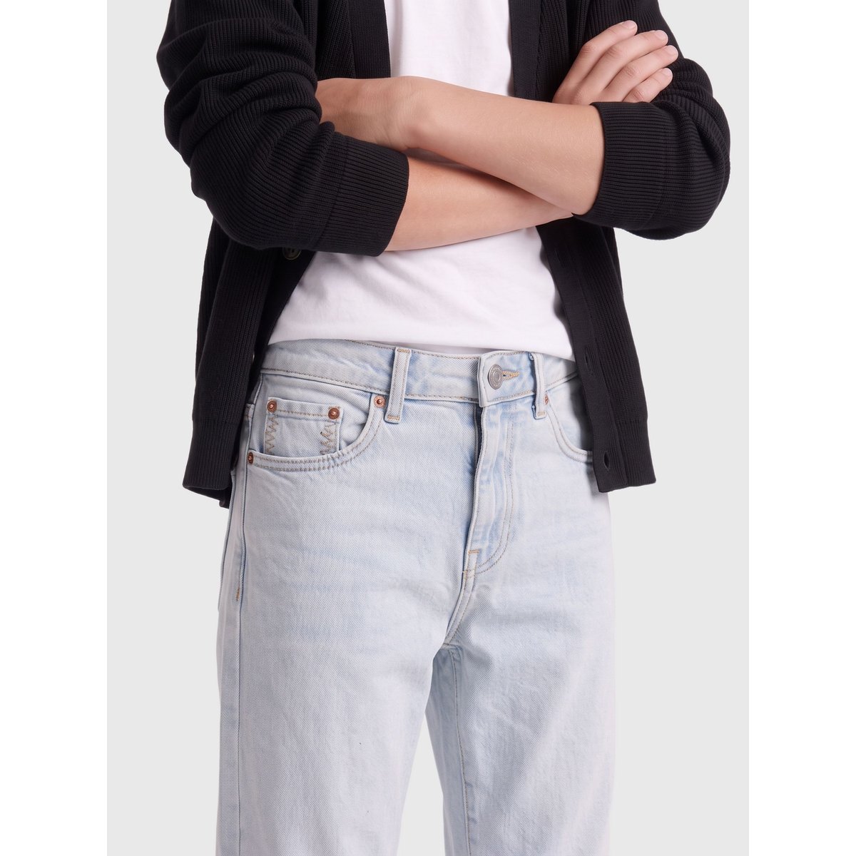 Coupe Regular light blue bleached denim, ONLY & SONS JUNIOR