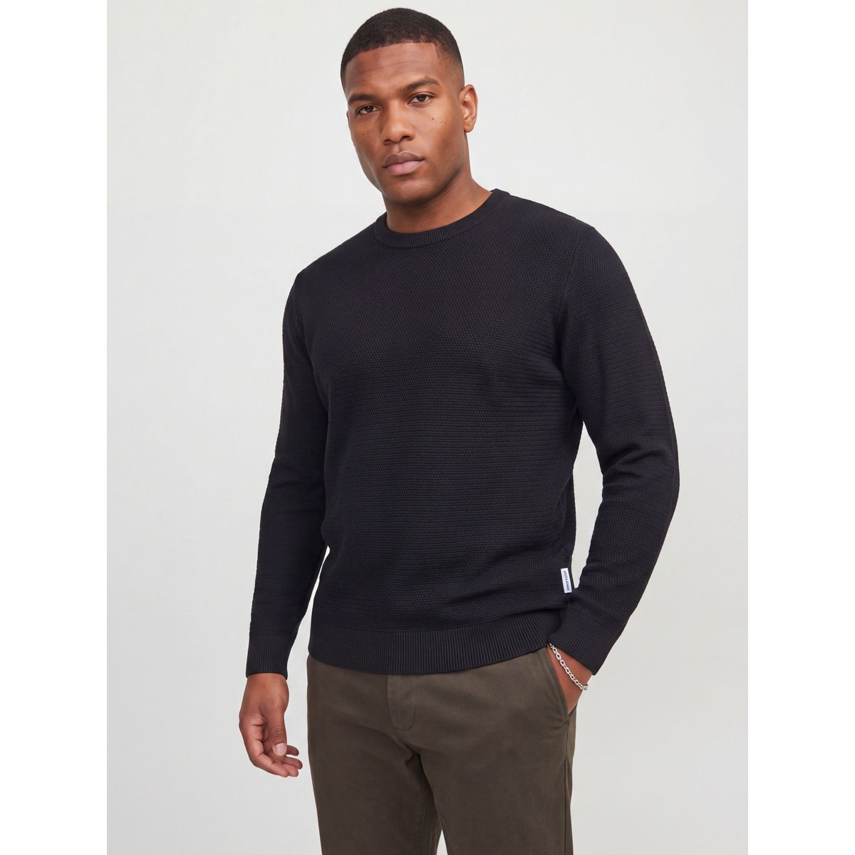 Pull En Maille noire - black, JACK & JONES