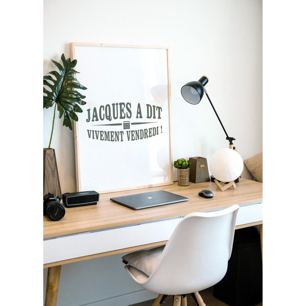 Affiche 'Jacques a dit' blanc, L'AFFICHERIE