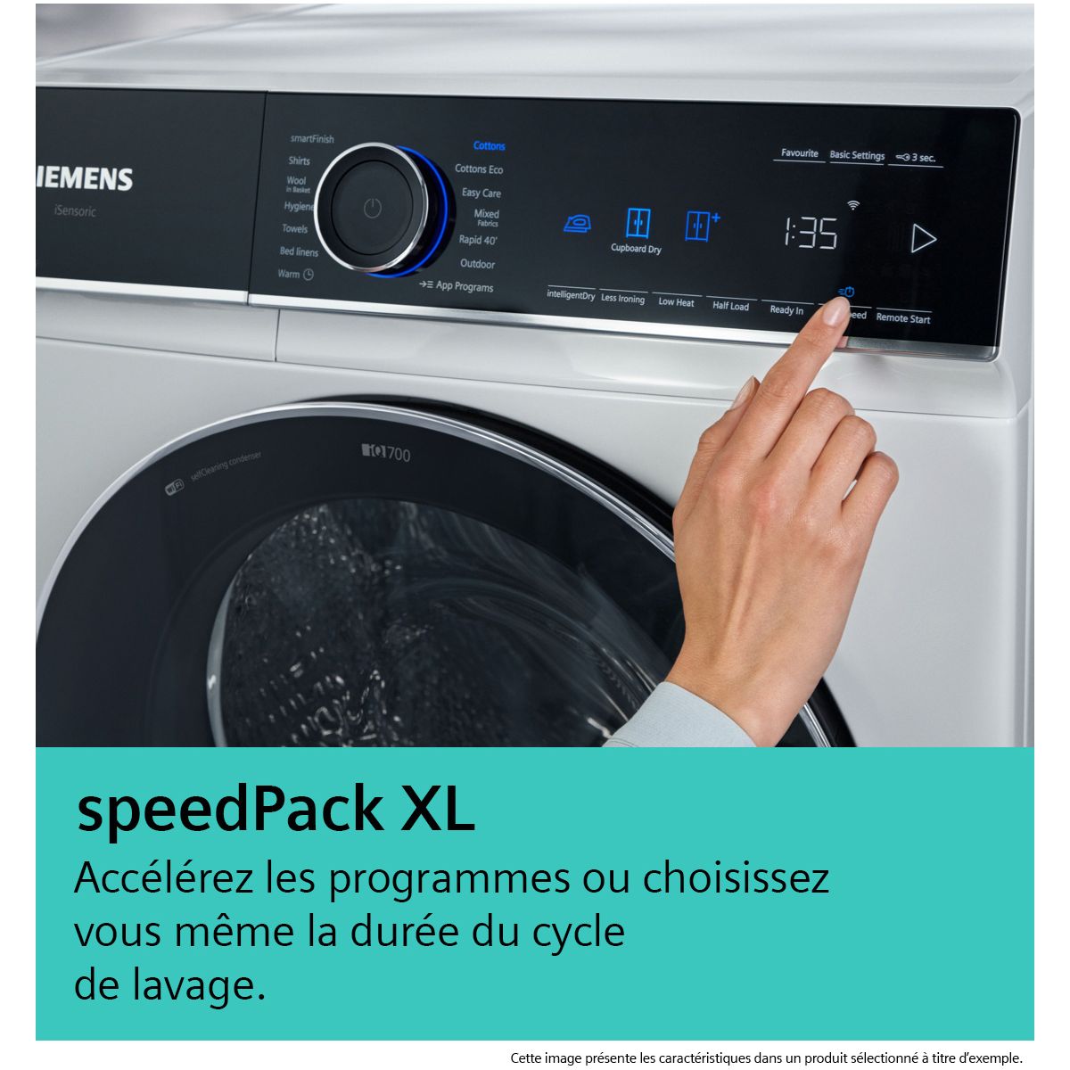 Lave linge hublot WG66B2ABFR couleur unique, SIEMENS