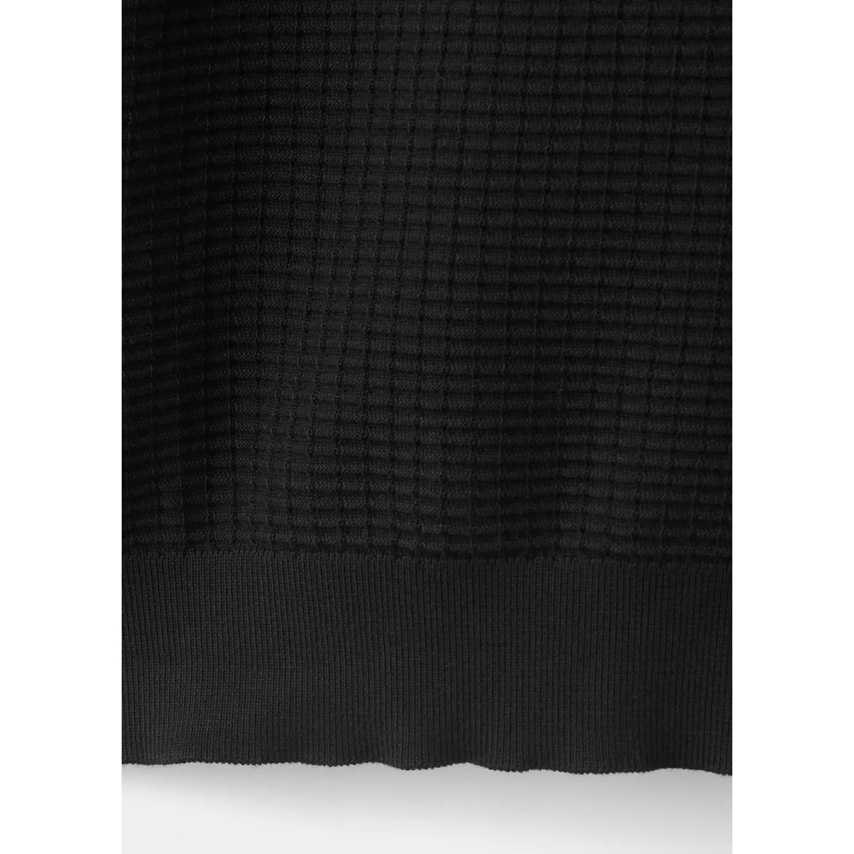 Polo 100 % coton maille structure noir, MANGO MAN