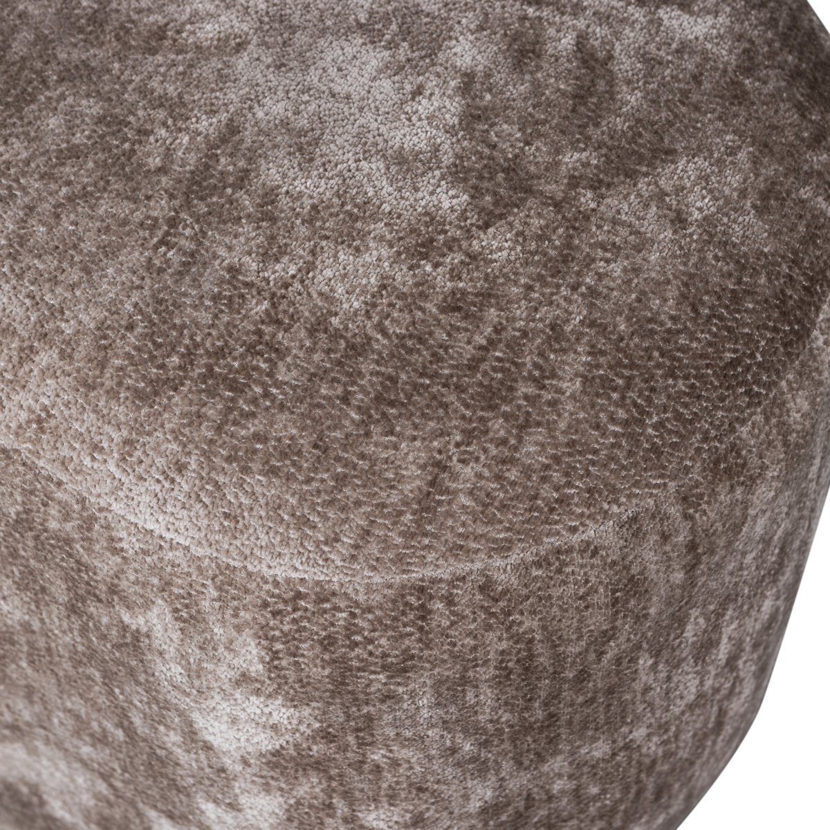 Pouf organique en tissu chenille POPULAR taupe, WOOOD