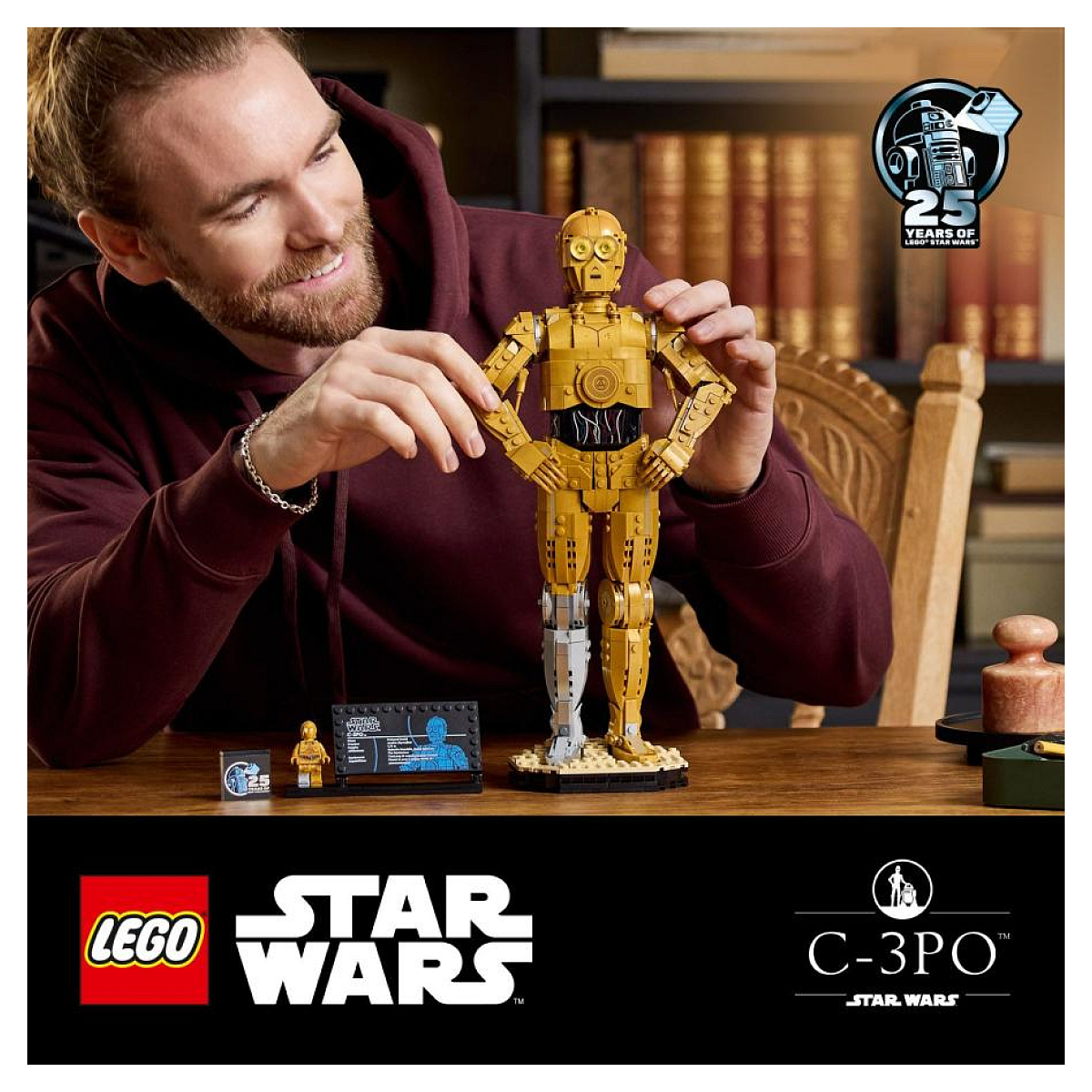 LEGO Star Wars - Figurine C-3PO à Construire - 75398 avec Support et Minifigurine multicolore, LEGO