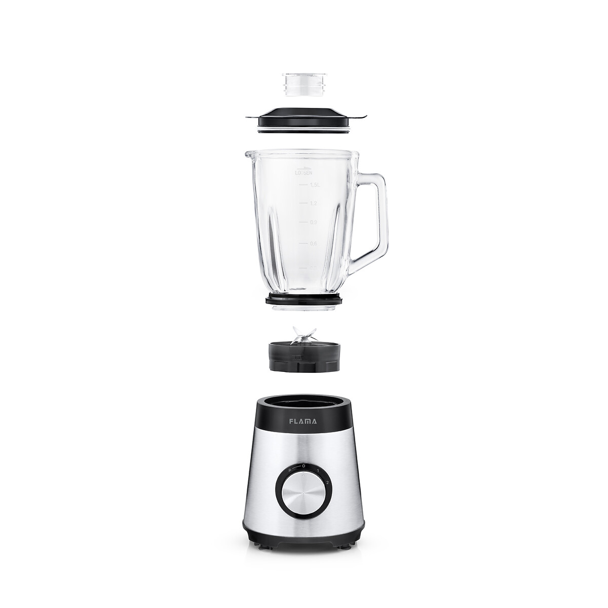 Liquidificadora Inox 1300W Com Copo de Vidro 2237FL, FLAMA inox, FLAMA