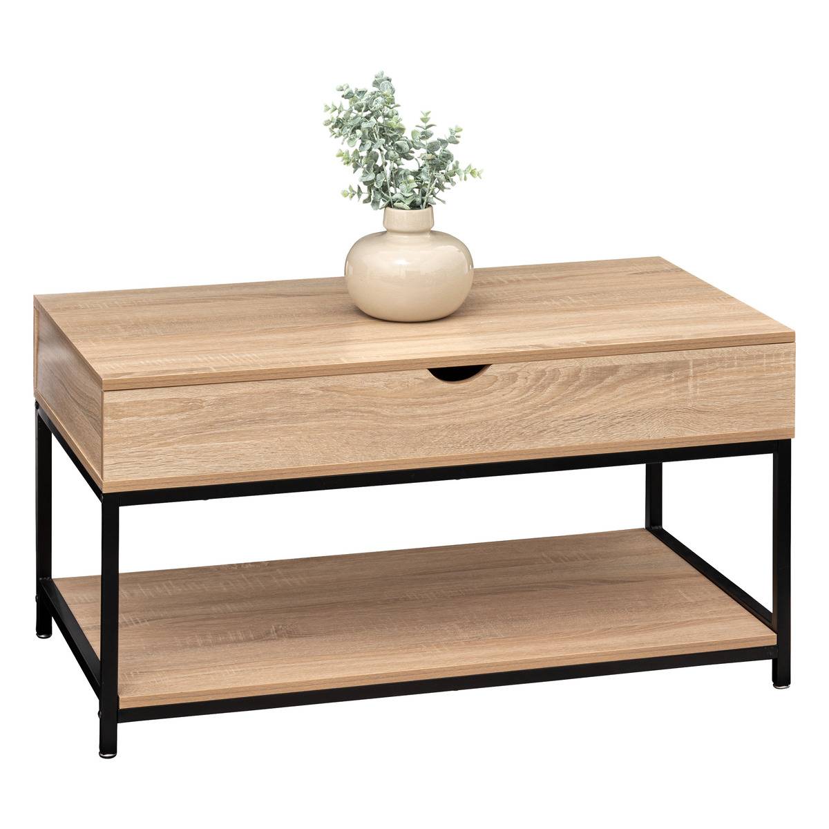 Table basse plateau relevable avec rangement ALIAJ beige, 5FIVE SIMPLY SMART