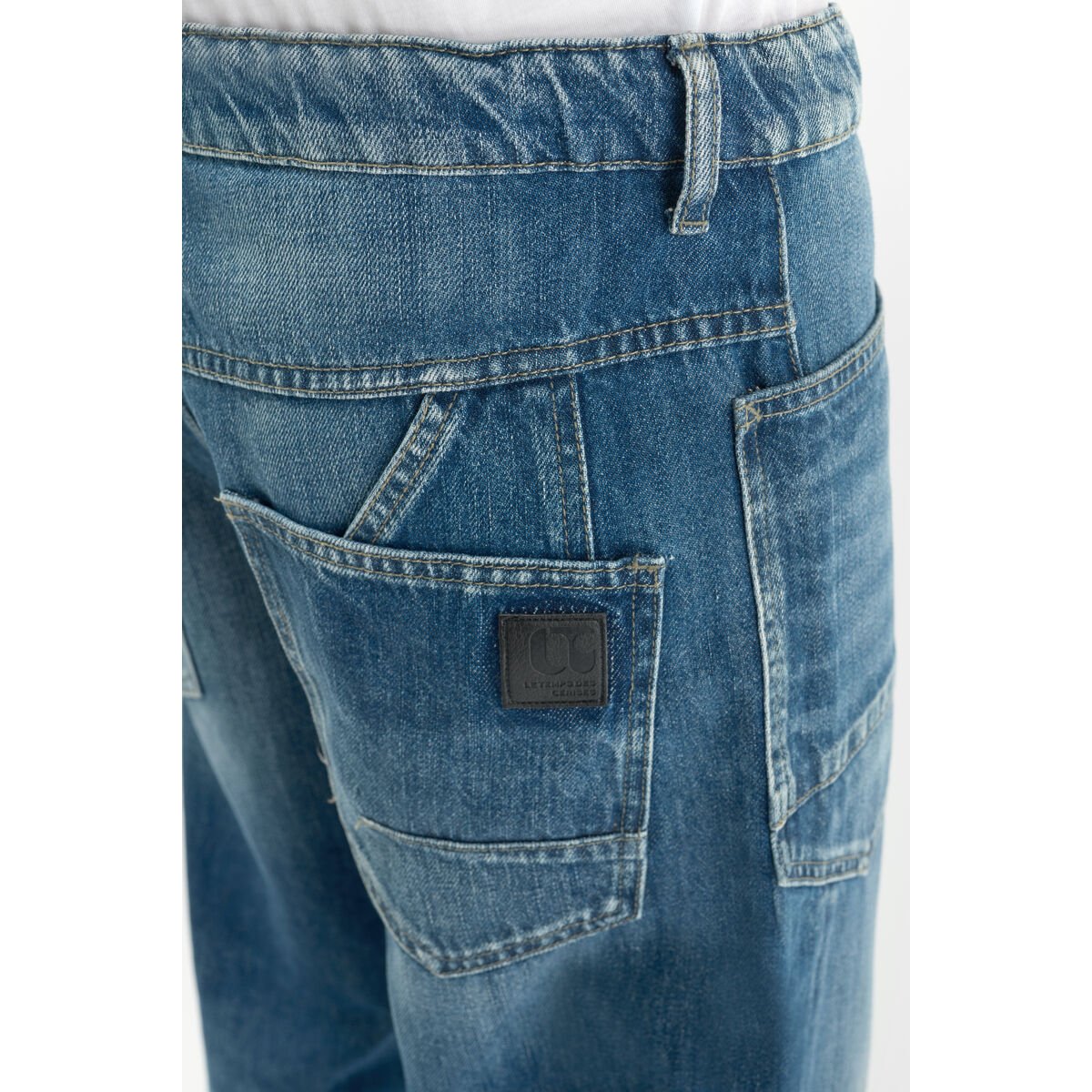 Jeans loose, large loose , longueur 34 blue, LE TEMPS DES CERISES