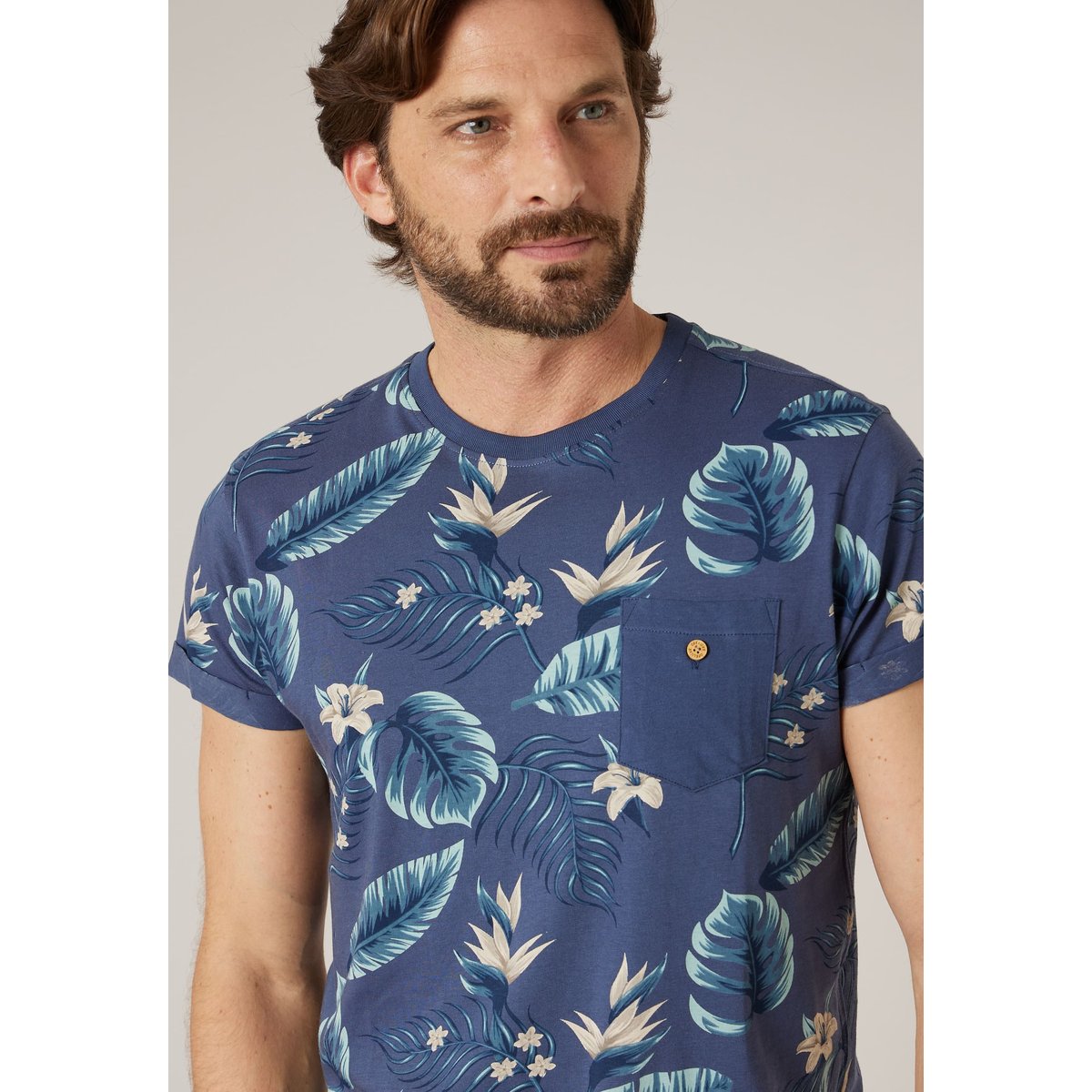 T-shirt homme coton NUBIE indigo, DEELUXE