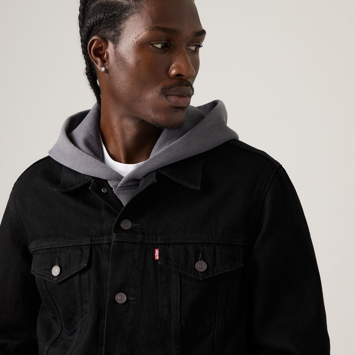 Veste en jean courte col chemise, mi-saison berk night, LEVI'S