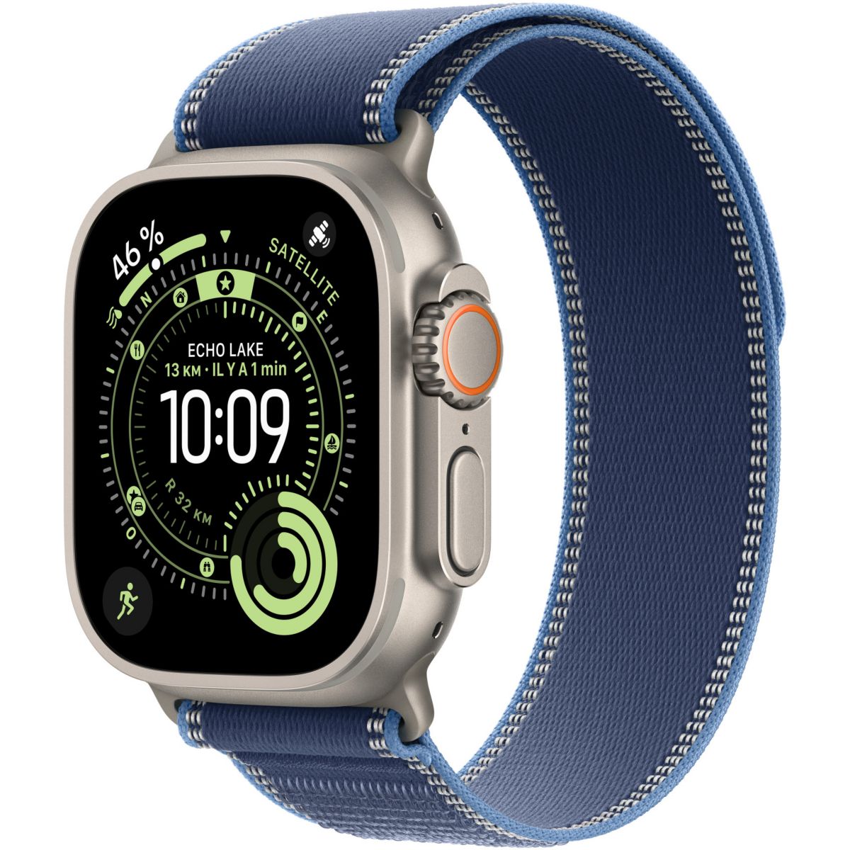 Bracelet 49 mm S/M Trail bleu/bleu vif bleu, APPLE