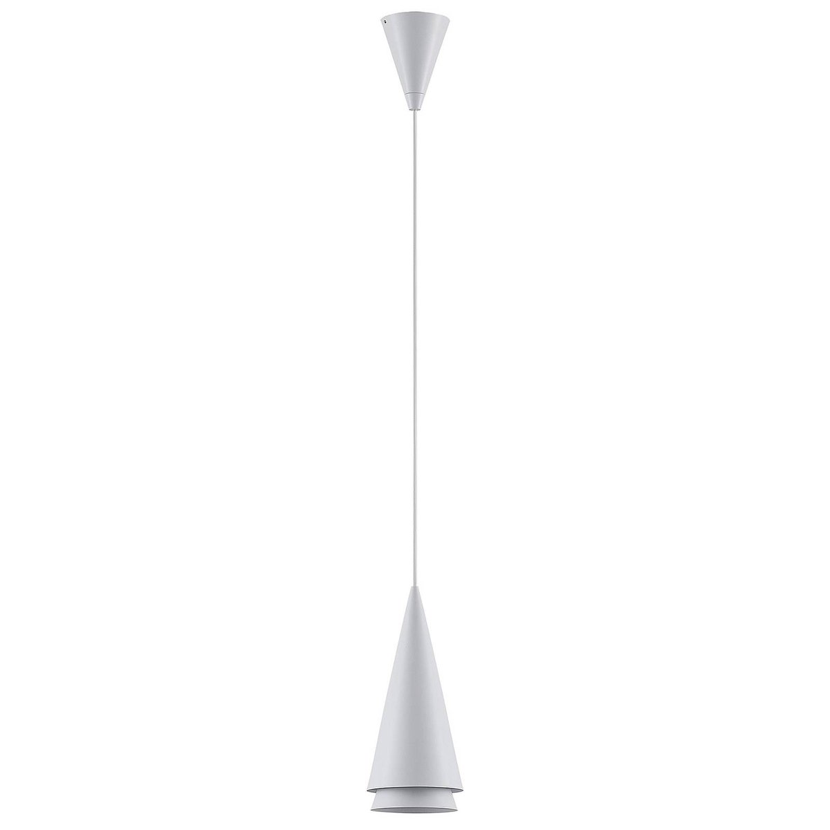 Suspension en métal moderne, Naoh blanc mat, LUCANDE