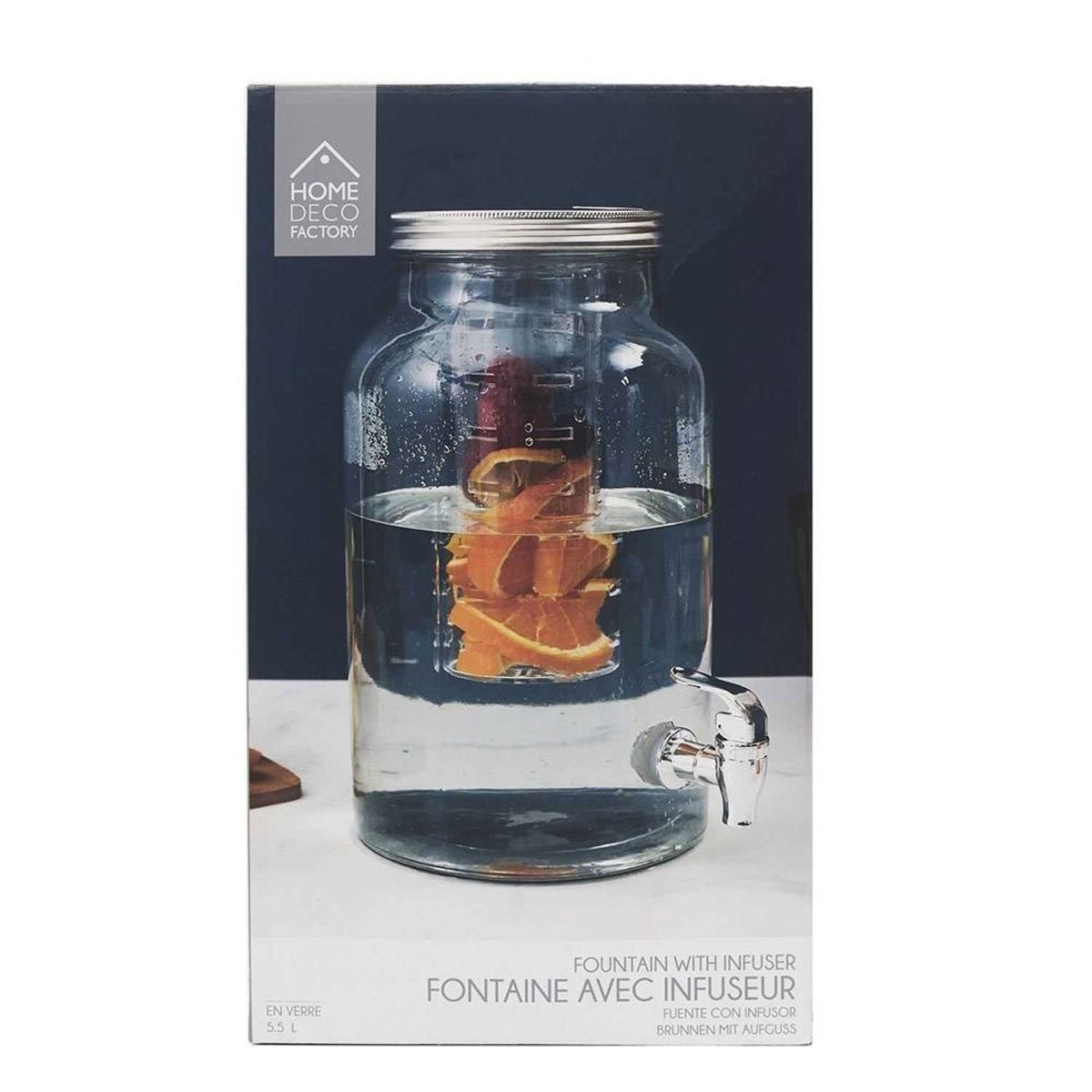 Distributeur de boisson 5,5L avec infuseur transparent, DECORATIE