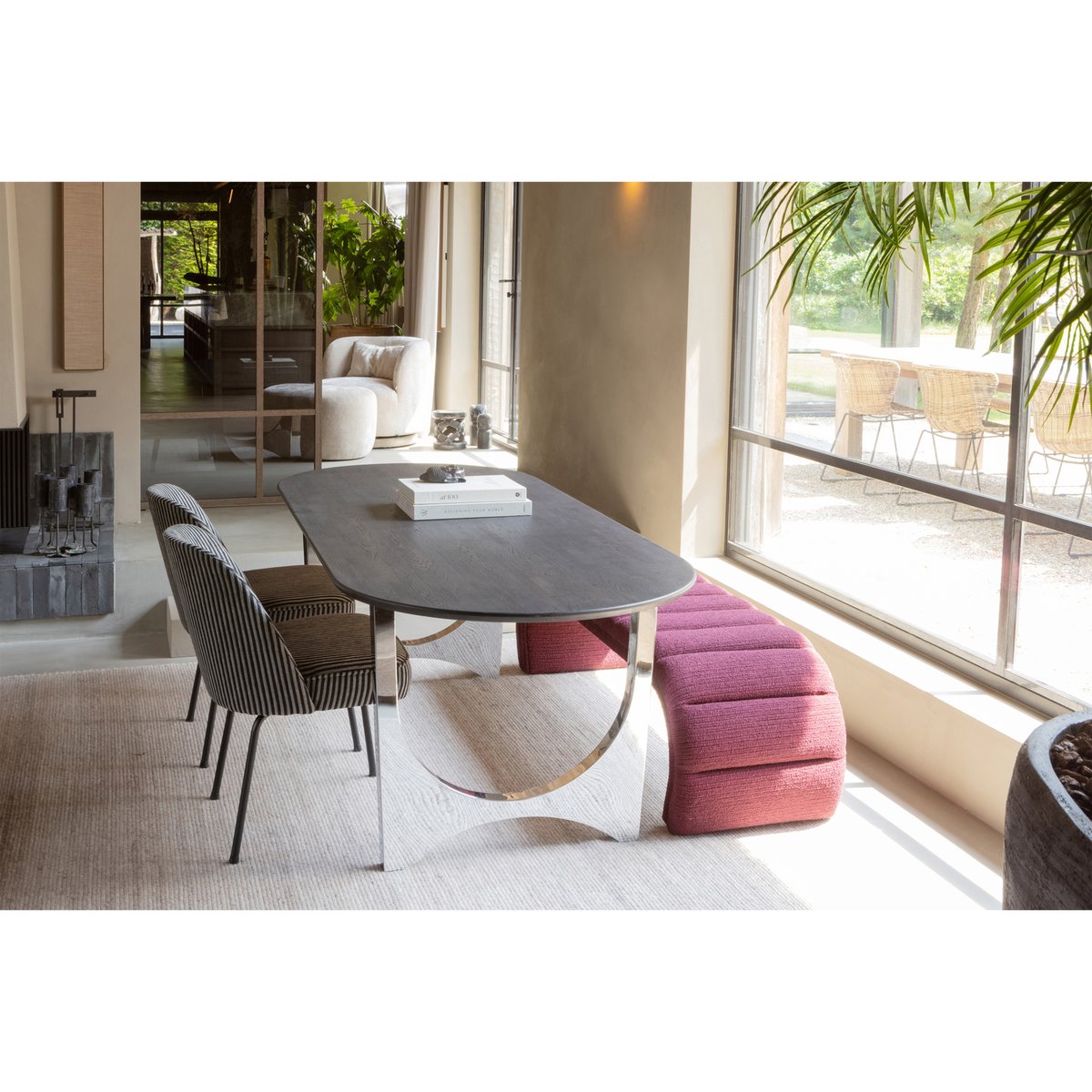 Pied de table en métal ZAANDAM chrome, WOOOD