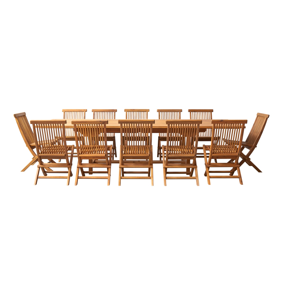 Ensemble table et chaises de jardin en Acacia massif, CAPRI marron foncé, TIKAMOON