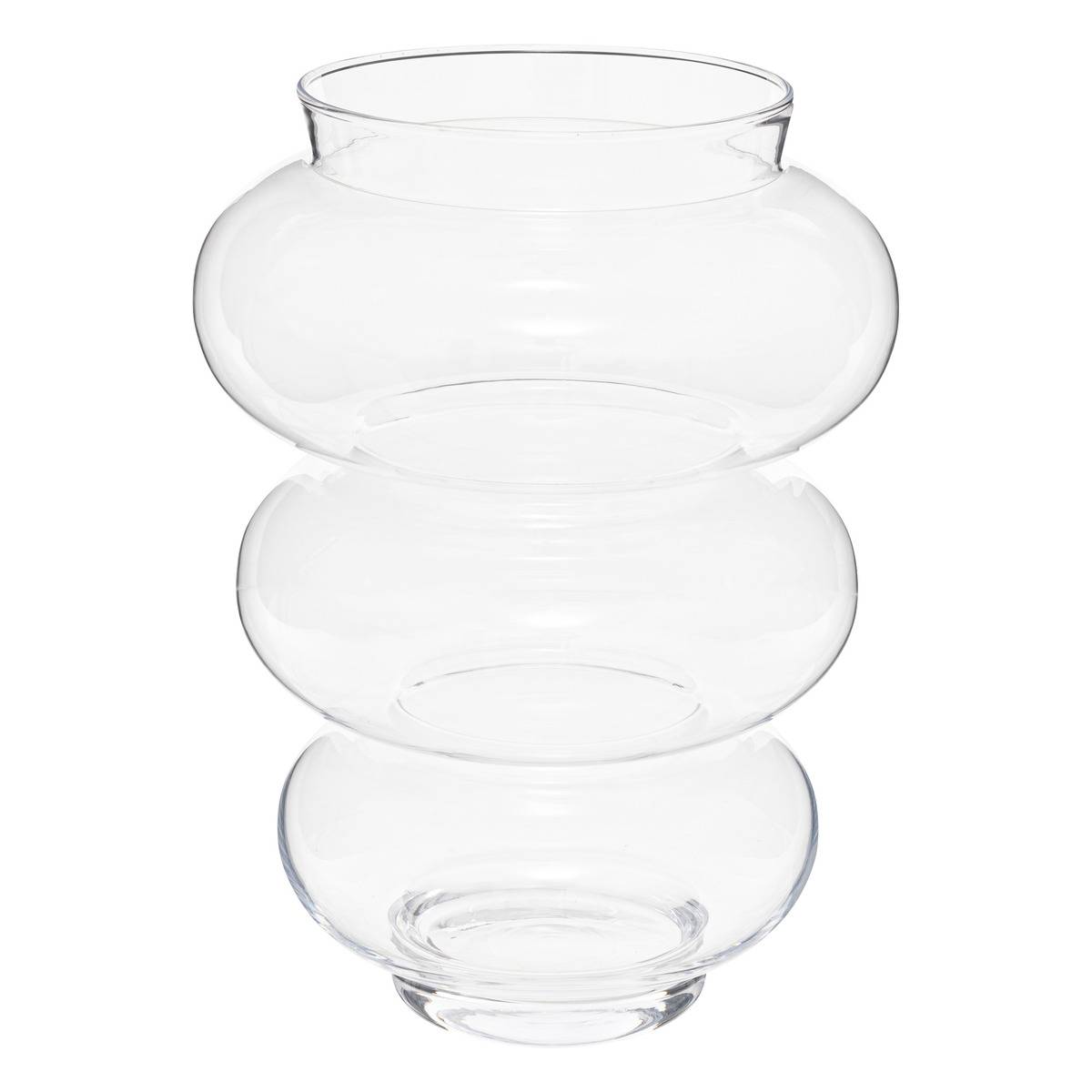 Vase gigogne en verre soufflé DOUBLE MATALI ambre, ATMOSPHERA