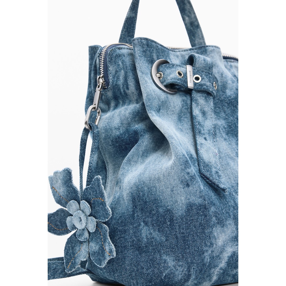 Petit sac à dos en denim bleu, DESIGUAL