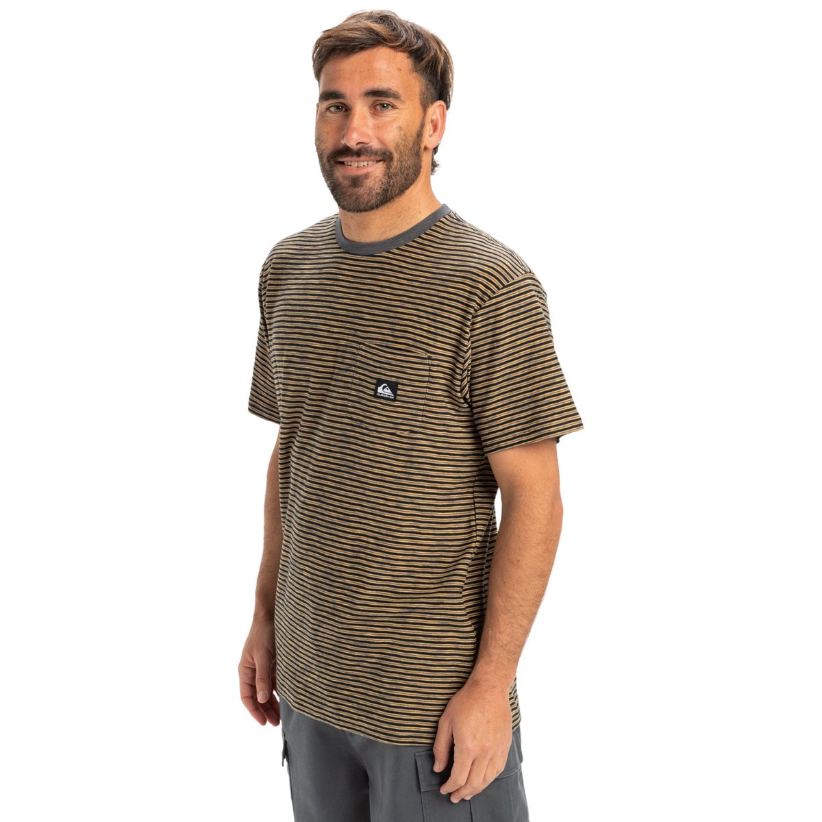T-shirt à manches courtes KENTIN noir blackkentinstripes, QUIKSILVER