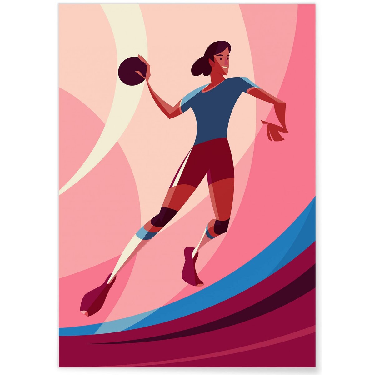 Affiche Handball blanc, L'AFFICHERIE