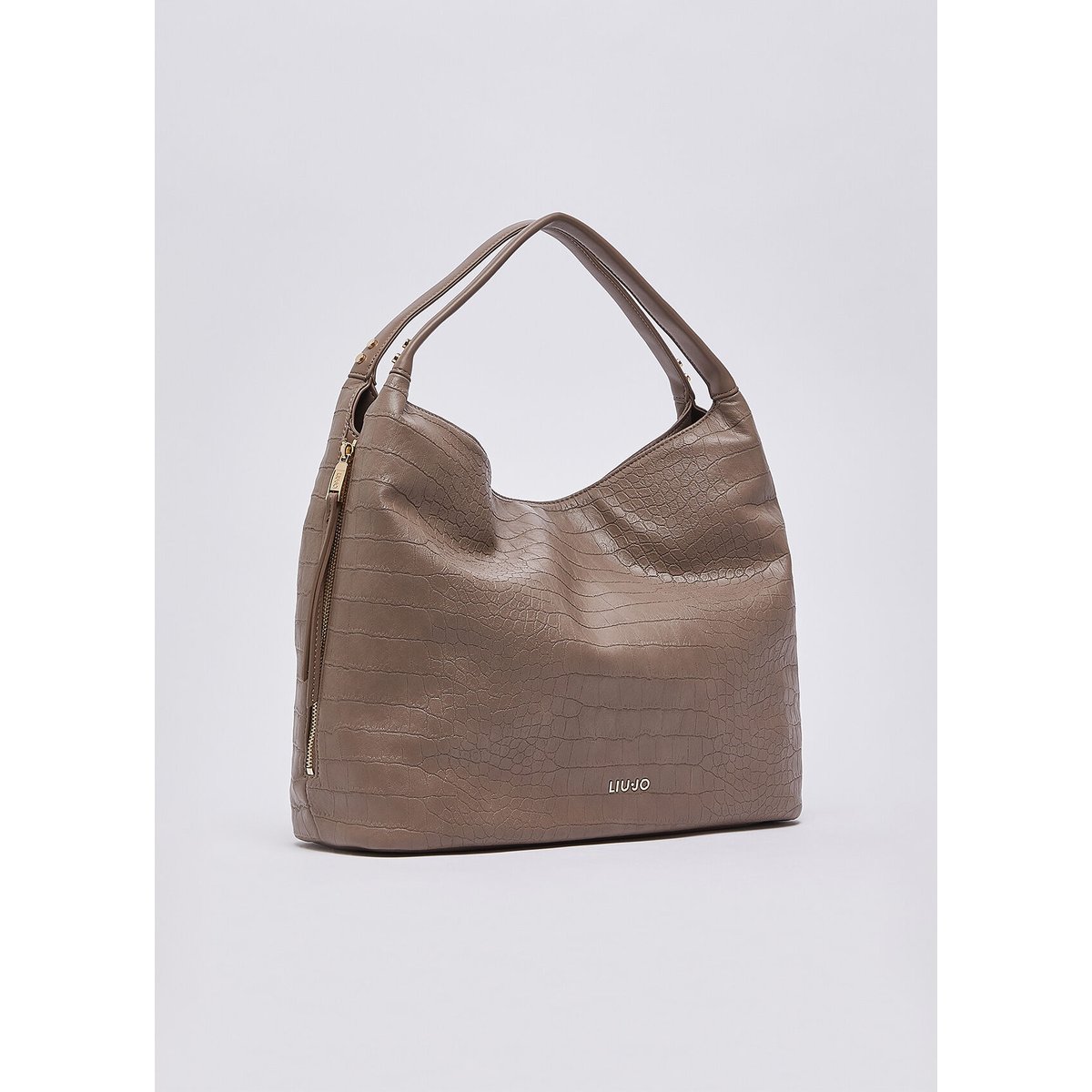 Grand sac cabas effet croco moka, LIU JO