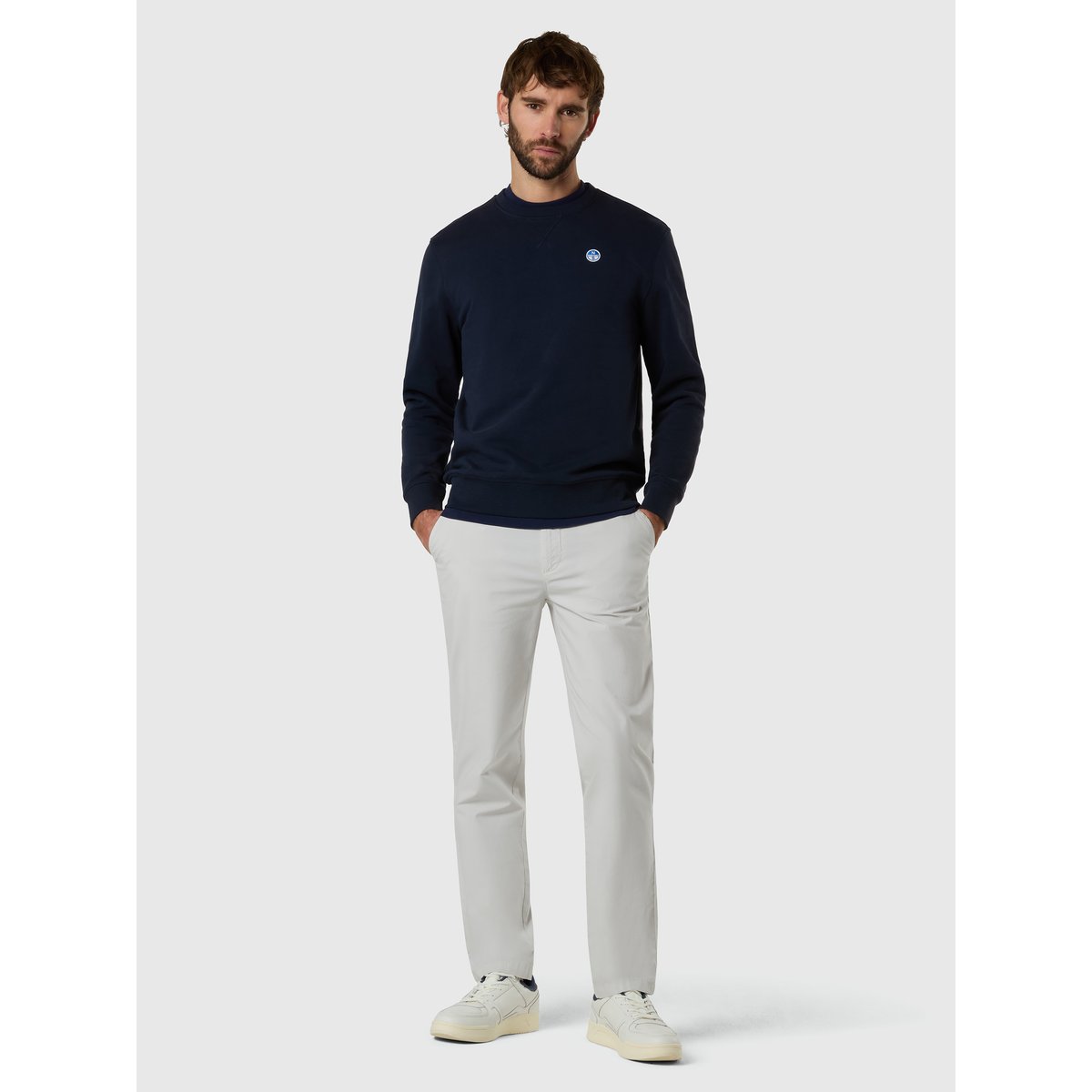 Sweat avec écusson de logo bleu marine, NORTH SAILS