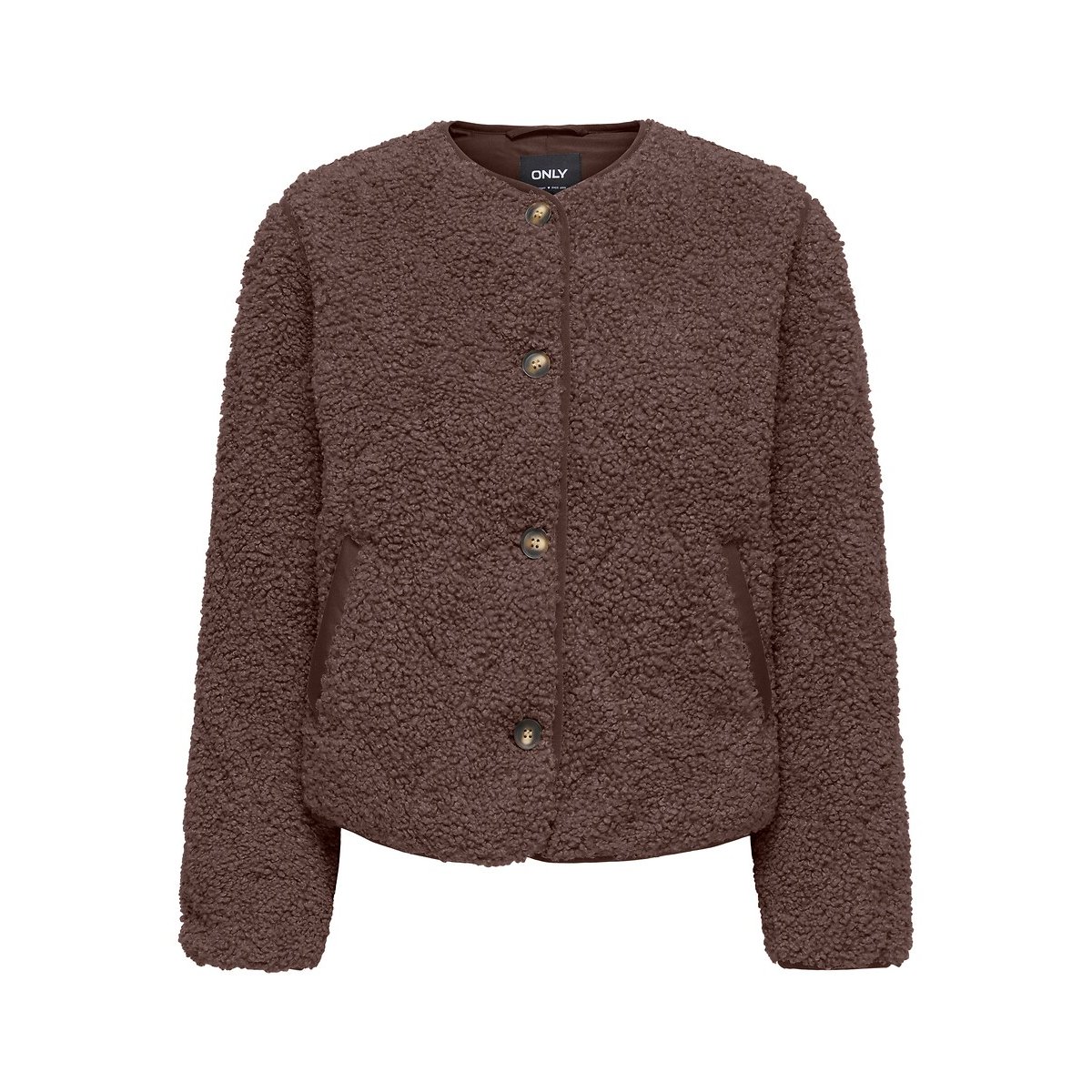 Chaqueta de sherpa chocolate, ONLY