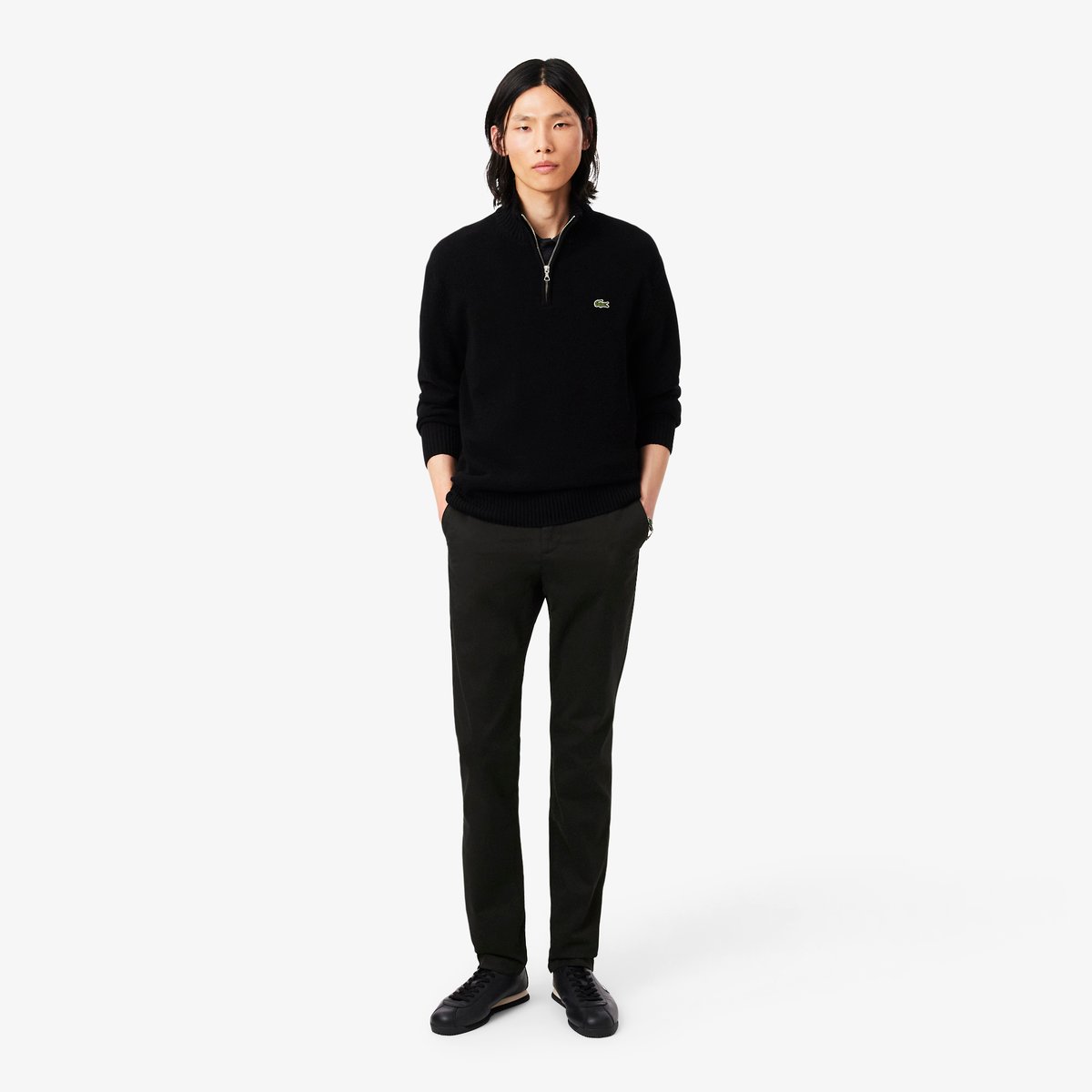 Chino twill stretch slim fit noir-031, LACOSTE