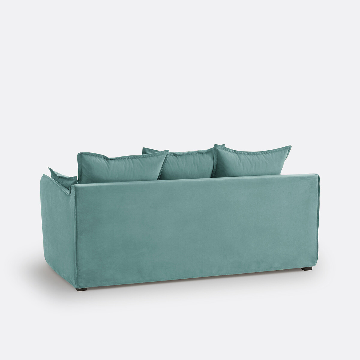 Canapé convertible, 2 ou 3 places, déhoussable, velours, ODNA bleu céladon, LA REDOUTE INTERIEURS