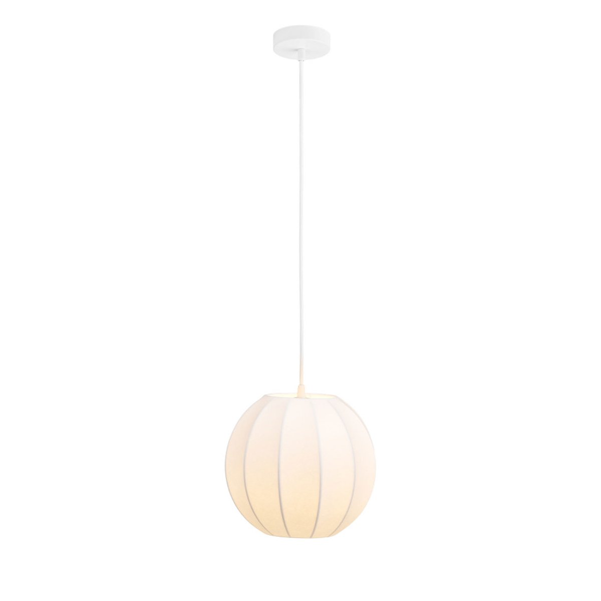 Suspension ronde en soie 25cm- CONVENTRY blanc, HOUSE NORDIC