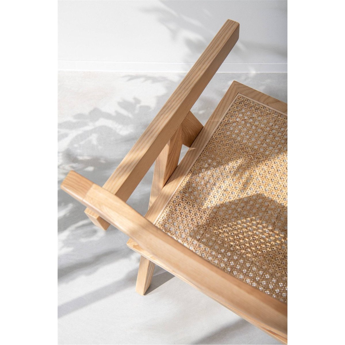 Chaise en bois de frêne et rotin tressé naturel, RECOLLECTION