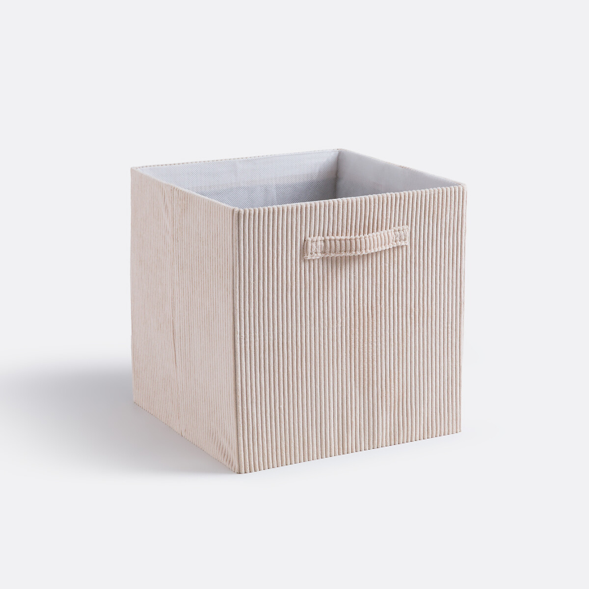 Veloudo Corduroy Foldable Cube Basket ecru , LA REDOUTE INTERIEURS