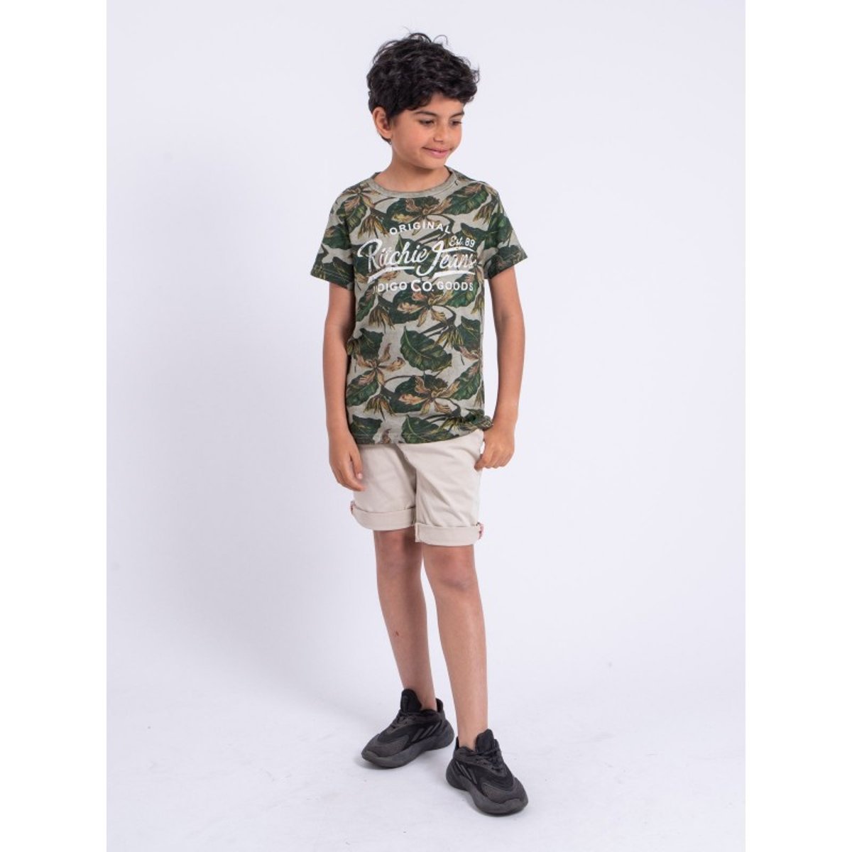 T-shirt Manches Courtes Col Rond Pur Coton Niramax-j beige, RITCHIE