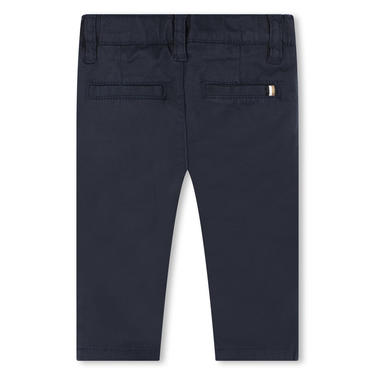 Pantalon uni en sergé bleu cargo, BOSS KIDSWEAR