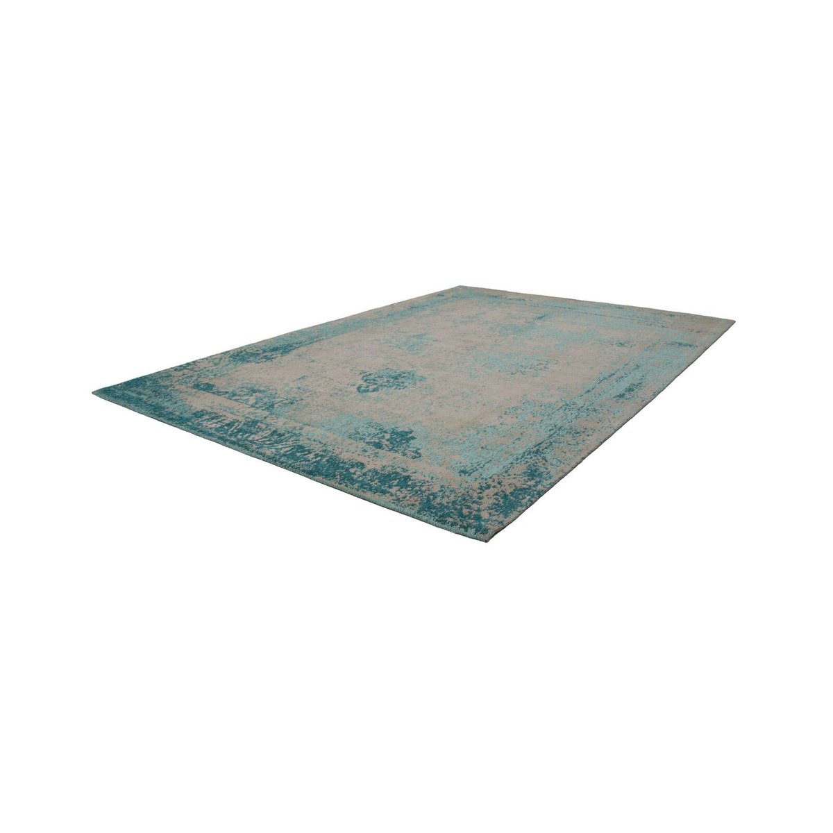 Tapis en coton fait main, NOSTALGIE bleu, ARTE ESPINA