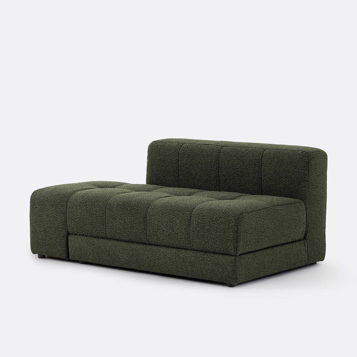 Banquette assise pivotante, gauche, modulable, en bouclette fine, FANO vert, LA REDOUTE INTERIEURS