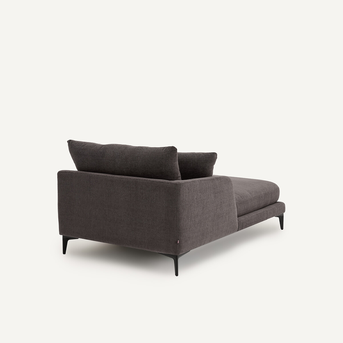Chaise longue in poliestere effetto tessuto intrecciato, MODERNISTE, design Emmanuel Gallina antracite, EMMANUEL GALLINA X AM.PM