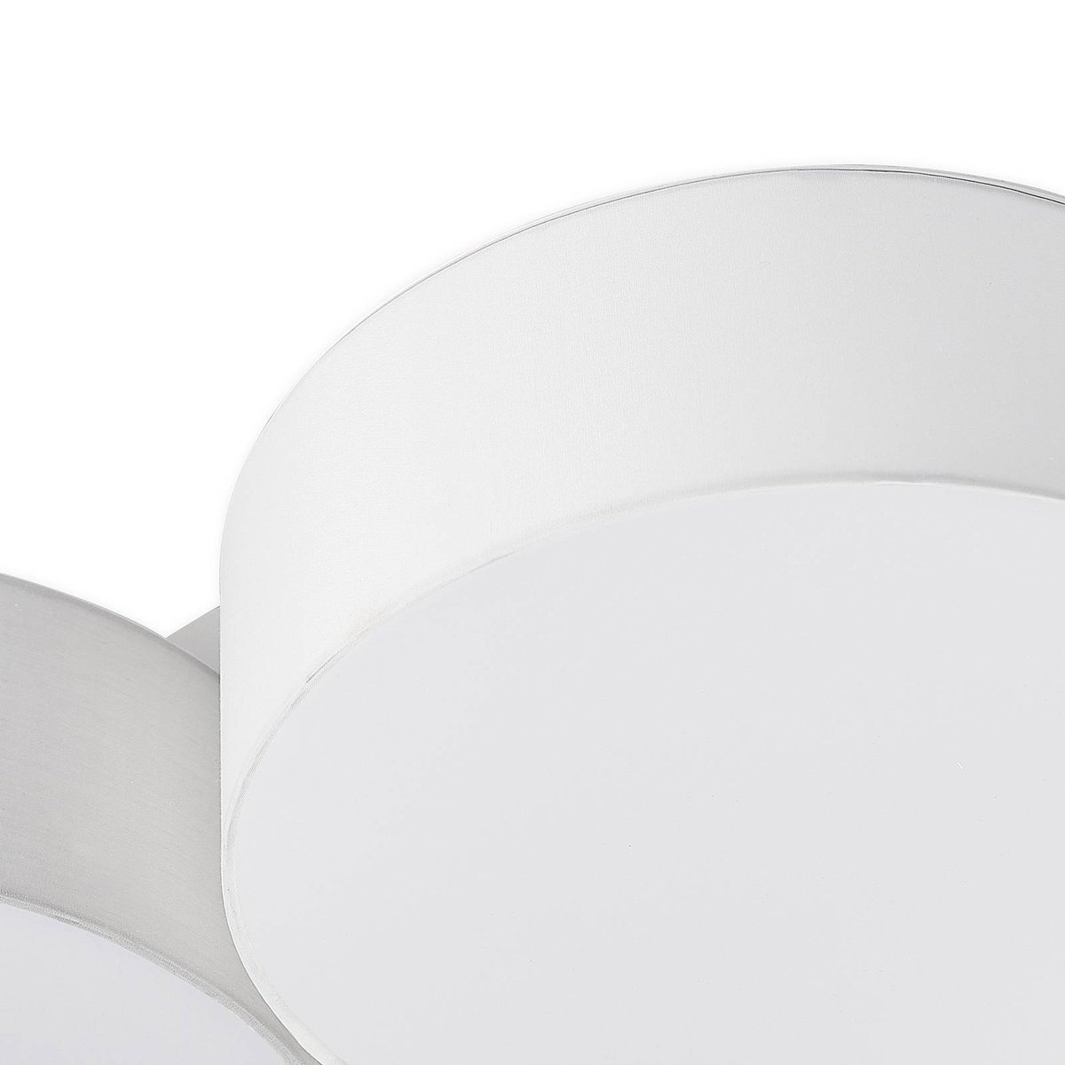 Plafonnier en textile moderneLED, Janita gris, noir, blanc, LINDBY