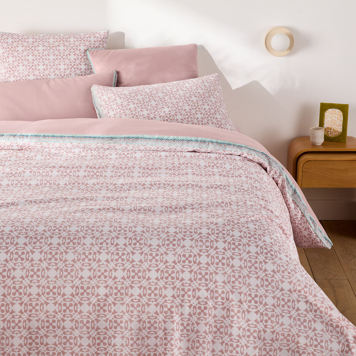Housse de couette coton, Yucatan imprimé nude, LA REDOUTE INTERIEURS