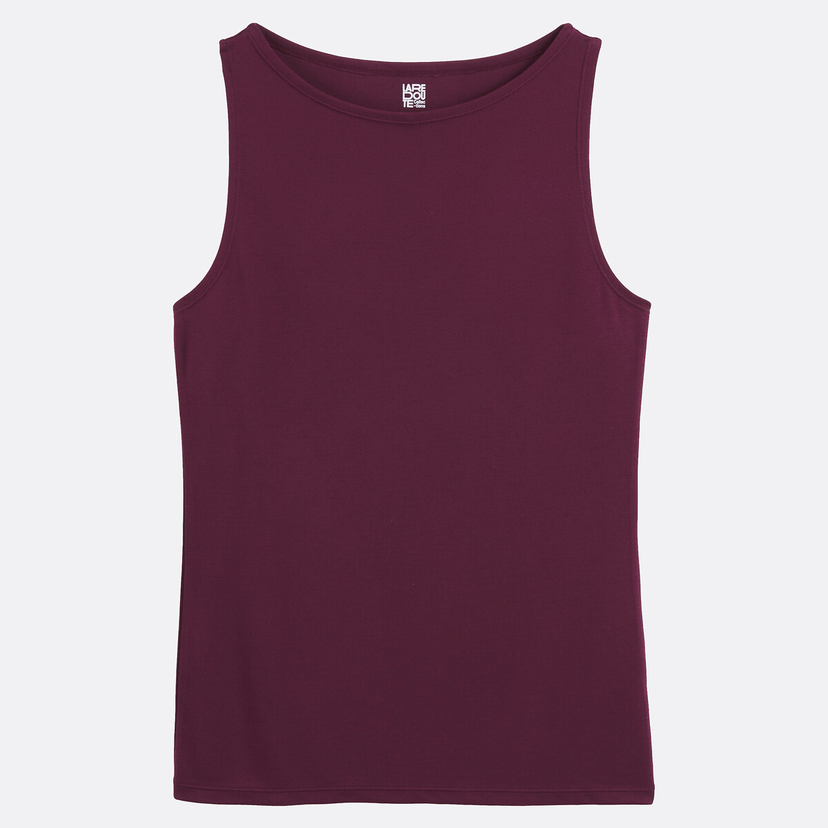 Boat Neck Vest Top purple/plum, LA REDOUTE COLLECTIONS