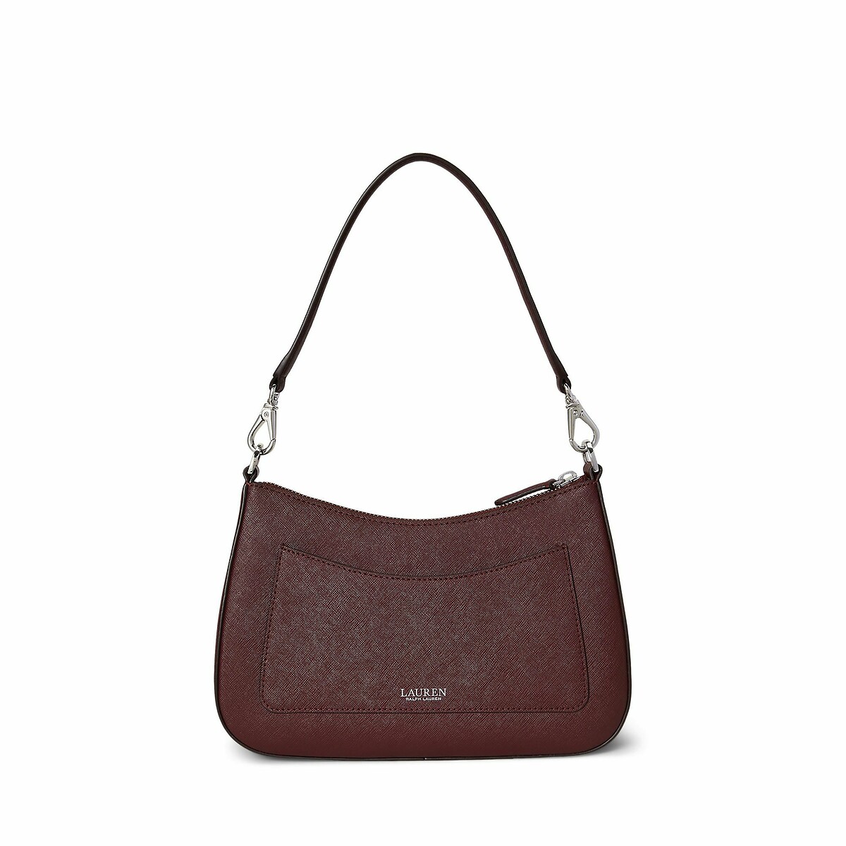 Sac en cuir porté épaule, DANNI M bordeaux, LAUREN RALPH LAUREN