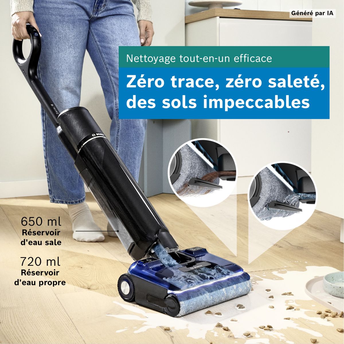 Aspirateur laveur Série 6 BHF61BX couleur unique, BOSCH