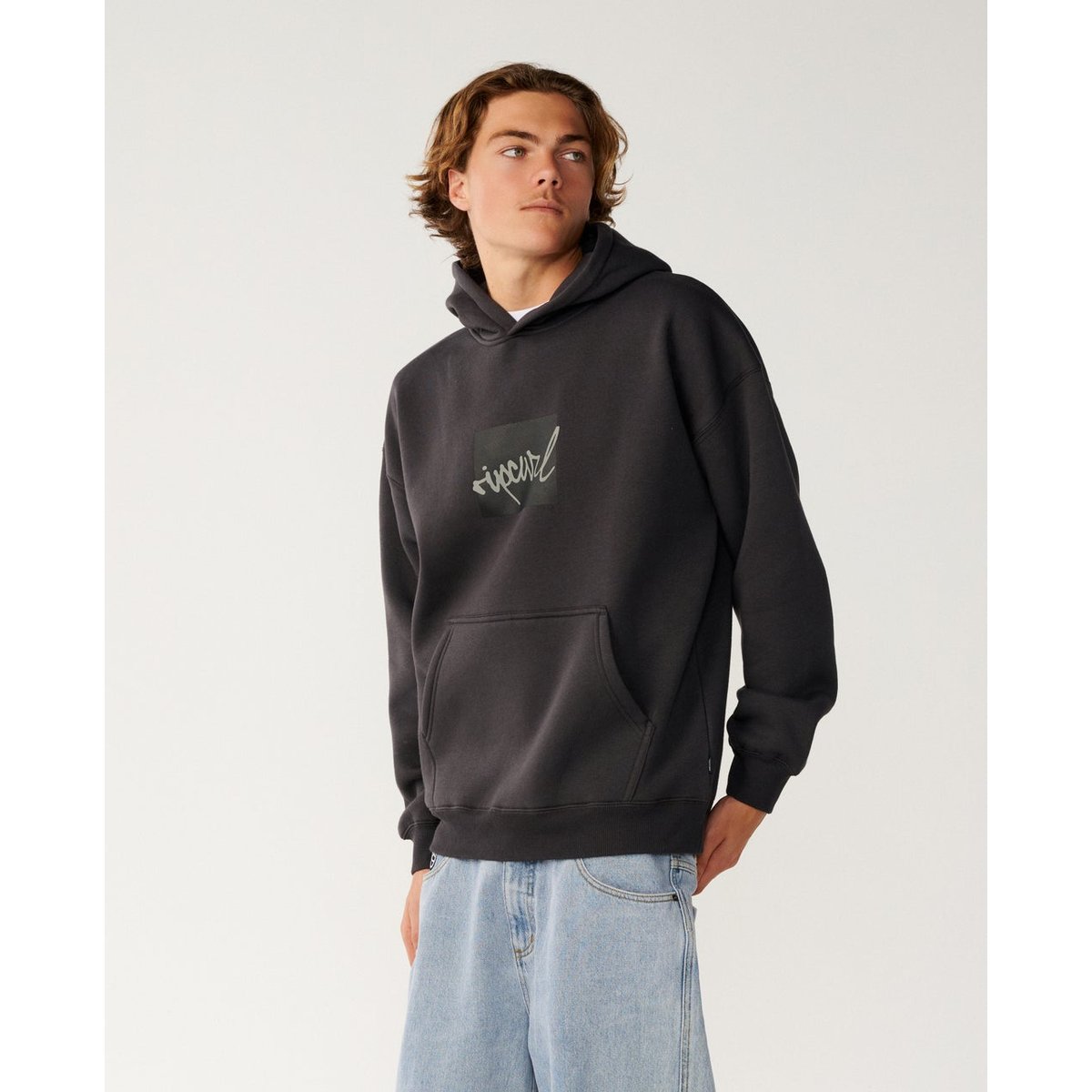 Sweat à capuche Rip Script ICON washed black, RIP CURL