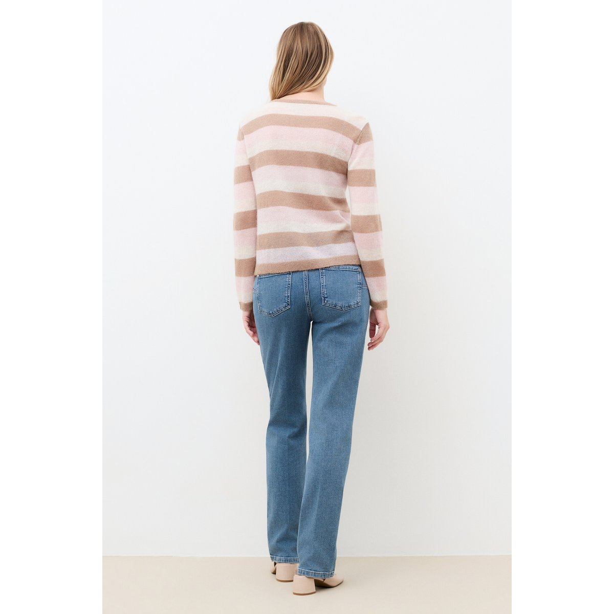 Pull droit col rond MGREG ecru, CAROLL