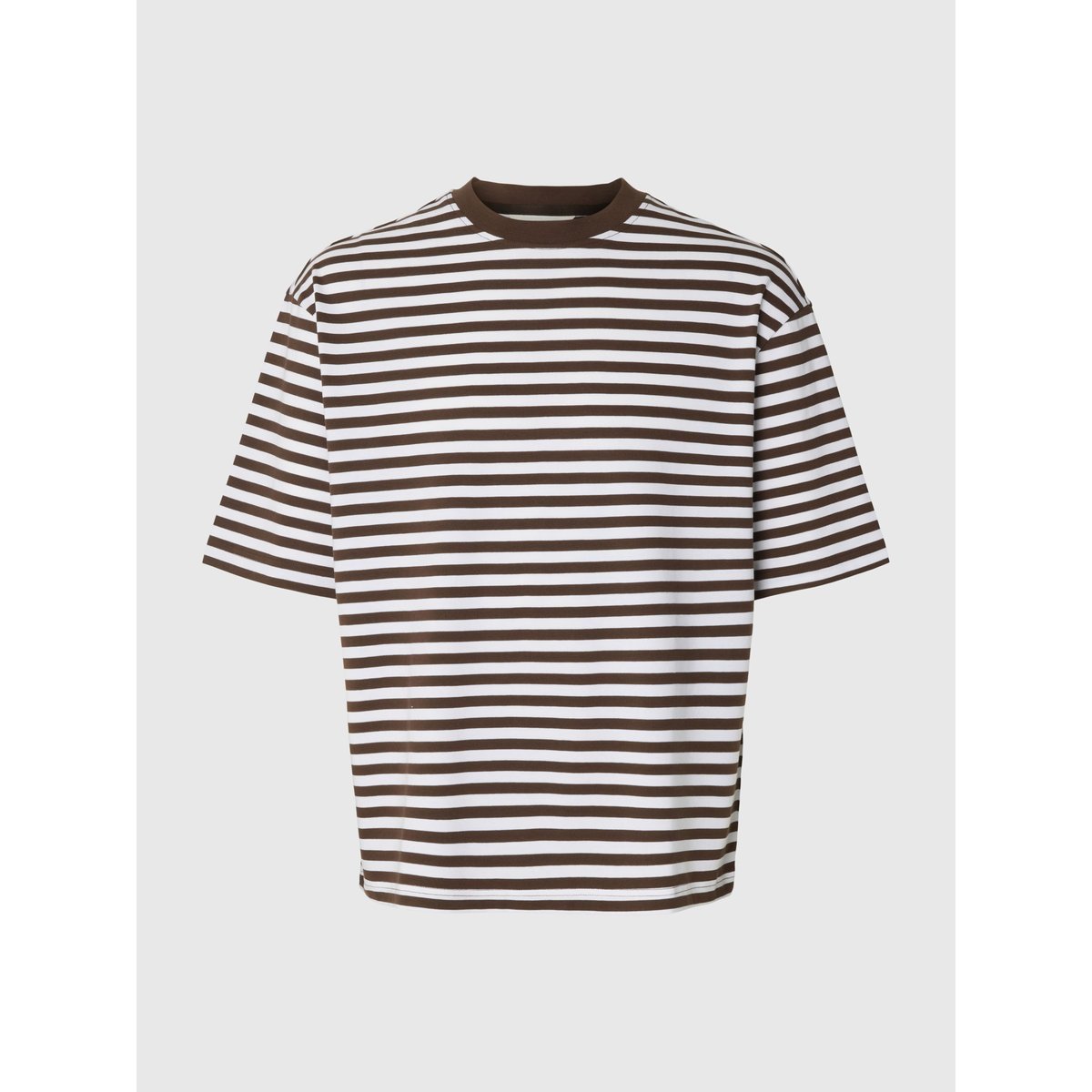 T-Shirt marron - demitasse1, SELECTED