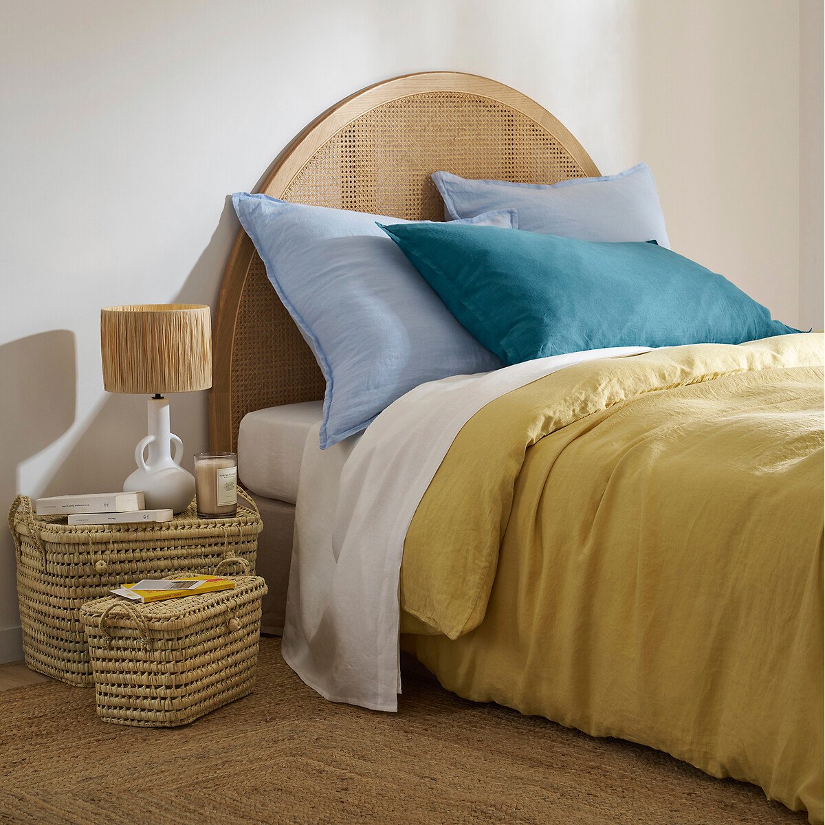Linot Washed Linen Pillowcase white, LA REDOUTE INTERIEURS