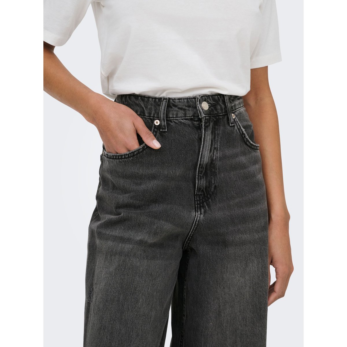 Jean Baggy Fit washed black, ONLY