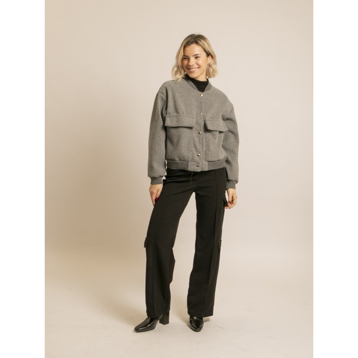 Bombers Effet Laine Ulivia gris, DONA LISA