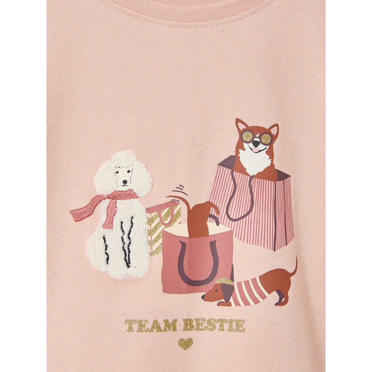 T-shirt manches longues rose poudré, VERTBAUDET